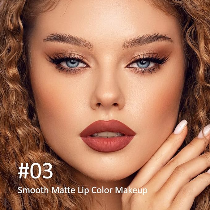 Boobeen Liquid Matte Lipstick and Lip Line Pencil Set, Nude Red Lip Makeup Longwear Waterproof Lipliner Pens & Velvet Lip Stain Lip Gloss Smooth Matte Lip Color Make Up Gift Set