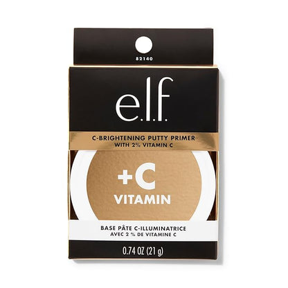 e.l.f. C-Brightening Putty Primer, Makeup Primer For Brightening & Evening Out Skin Tone, Enriched With Vitamin C, Universal Sheer (Packaging May Vary)