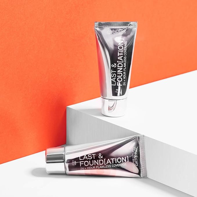 Wunder2 Last Foundation Makeup 24+ Hour Liquid Full Coverage Waterproof with Hyaluronic Acid, Nude Color