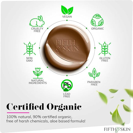 Fifth & Skin: Better’n Ur Skin Liquid Foundation (ESPRESSO - Natural, Organic, Vegan, Cruelty-Free - Gluten-Free Beauty with Buildable Coverage and Palm-Free Luxury - 1 oz