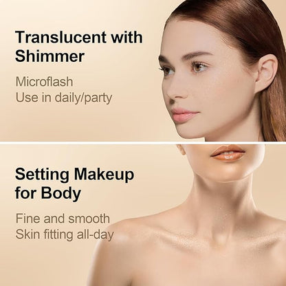 FV Moisturizing Foundation with Translucent Setting Powder, Long Lasting & Natural Finish, Lightweight Foundation Makeup Set for Dry/Combination Skin, Nourishing Ivory & Shimmer Sheer