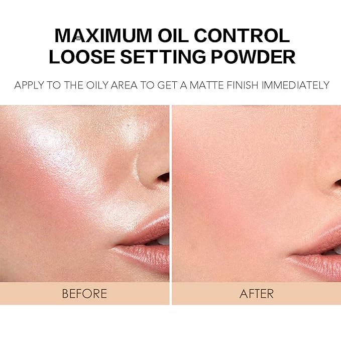 Loose Face Powder 0.42 Oz A Creamy-White Complexion Cool Tone Makeup Powder Face Powder, for Setting or Foundation, Lightweight, Long Lasting, Pack of 1 (Ivory white)