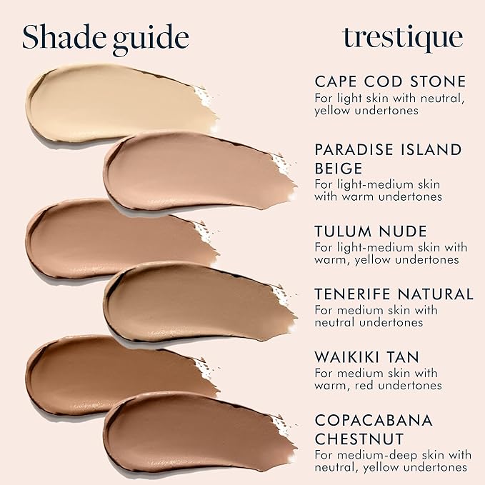 Trestique Refillable Face Stick Foundation with Built-In Sponge, Clean Beauty Medium Coverage Sustainable Makeup