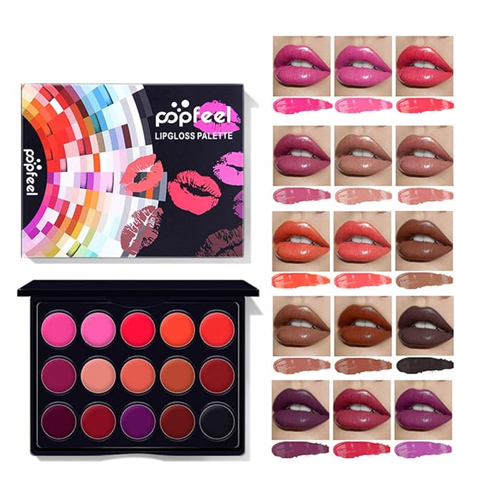 Pure Vie All-in-One Holiday Gift Surprise Makeup Set Essential Starter Bundle Include Eyeshadow Palette Lipstick Concealer Blush Mascara Eyeliner Face Powder Lipgloss Brush - Full Makeup Kit for Women