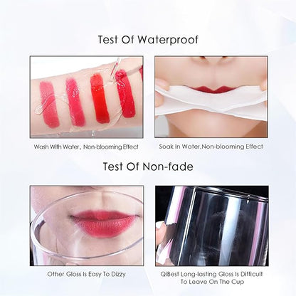 Velvet Matte Liquid Lipstick Makeup Long-Lasting and Waterproof Wear, Non-Stick Cup Lip Gloss,(Deep Purple 604)