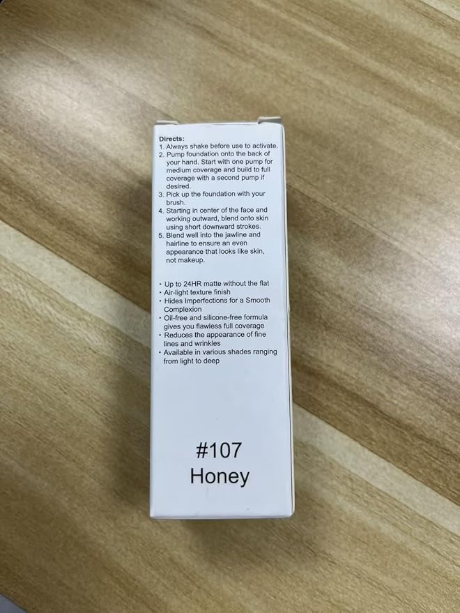 2PC Foundation Makeup&Liquid Concealer,Naturally Liquid Foundation,Full Coverage Mattle Oil-Control Concealer,Multi-Use Makeup Concealer for Acne,Dark Circles(A104+104, 30ml+3ml)