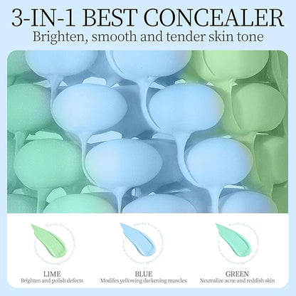 TBTFW 3 In 1primer for Face Before Makeup, One Step Color Corrector, Oil Control Waterproof & Sweat-Proof, Suitable for All Skin Types