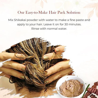 100% Natural Shikakai Powder | (3.5 Oz) Pure Shikakai Powder for Hair care -Cleansing & Conditioning | Hair Pack for Hair Growth | Herbal Shikakai Powder DIY Ayurvedic Hair Mask