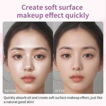 Jelly Pressed Setting Powder, Oil Control Face Pressed Powder for Makeup, Powder-free Makeup Setting Cream, Flawless Matte Long Lasting Finishing Lightweight Waterproof Face Cosmetics 0.24 Oz