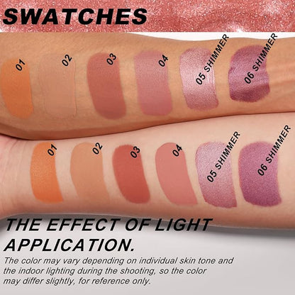 Liquid Blush, Cream Blush for Cheeks, Matte Natural Blush, Lightweight, long-lasting, highly pigmented formula blushes for women. (#02, 25ml)