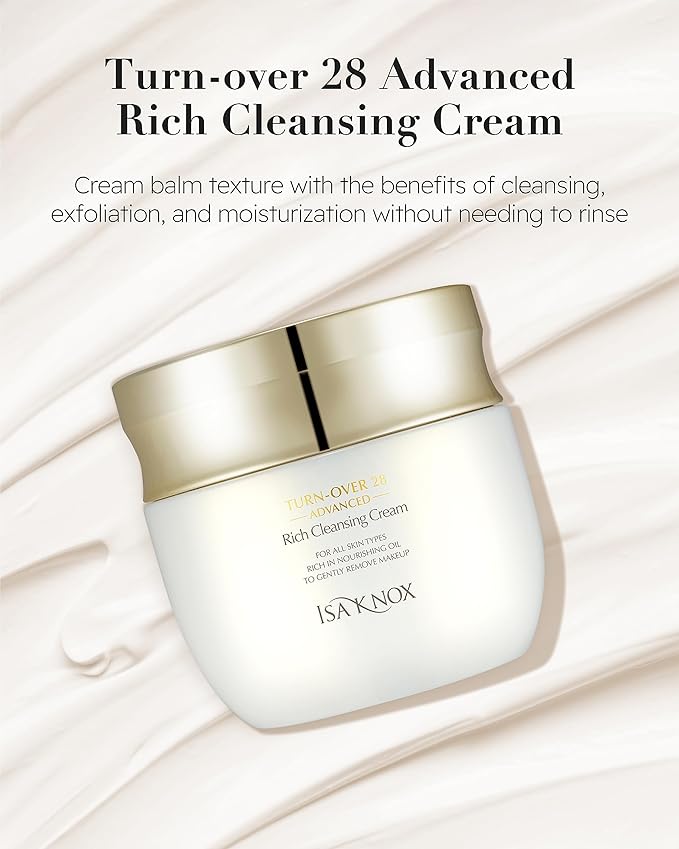 Isa Knox Turnover 28 Advanced (Cleansing Cream, 6.8fl oz) - Nourishing Makeup Remover without Residue by LG Beauty. Evergreen Oak, Pomegranate Vinegar, African Walnut Oil.