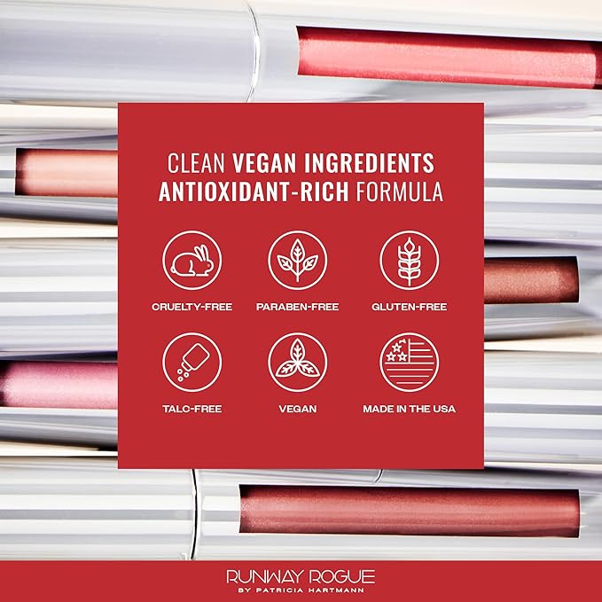 Runway Rogue LuxGloss Lip Gloss, High-Pigment Shimmery Pale-Nude Lip Gloss, ‘Photo Filter’