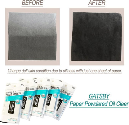 Makeup Fixer, Oil Soft Paper For GATSBY Paper Powder Oil Clear Sheet (3 Packs 70 Sheets)