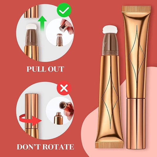 Blush Beauty Wand, Liquid Face Blusher Stick with Cushion Applicator, Long Lasting Smooth Natural Matte Finish, Lightweight Blendable Super Silky Cream Blush Stick (02# Blush)