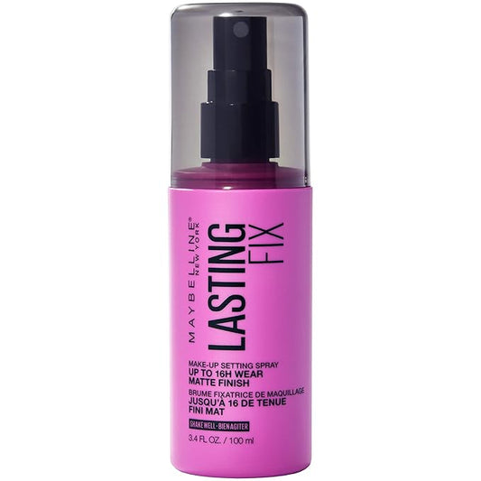 Maybelline New York Facestudio Lasting Fix Makeup Setting Spray, Matte Finish, 3.4 fl. oz. & Baby Skin Instant Pore Eraser Primer Makeup, Clear, 1 Count