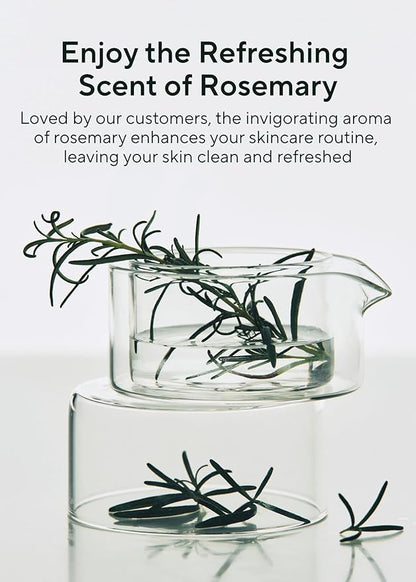 AROMATICA Vitalizing Rosemary Pore Cleansing Oil 6.7 fl oz./200ml – Double Cleanser & Makeup Remover, Oil-Based for Gentle Sebum Control, With Fermented Moringa & Essential Oils