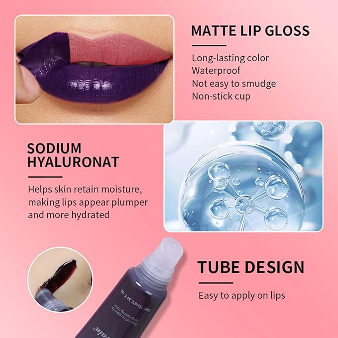 3 Colors Peel Off Lip Stain Detachable Lip Liner Set Long Lasting Lip Stain Peel Off Waterproof Non-sticky Matte Nude Lip Gloss Highly Pigmented Tattoo Lip Tint Stain Color