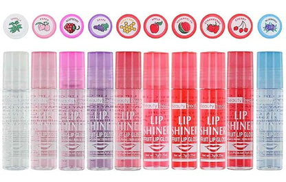 Lip Shiner Roll-On Fruit Lip Gloss By ; 6 Piece Assortment Set, 0.25Oz / 7G Each