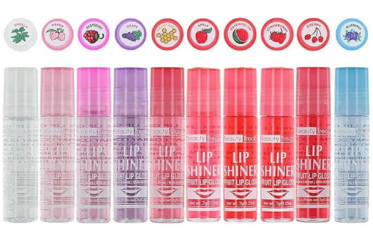 Lip Shiner Roll-On Fruit Lip Gloss By ; 6 Piece Assortment Set, 0.25Oz / 7G Each