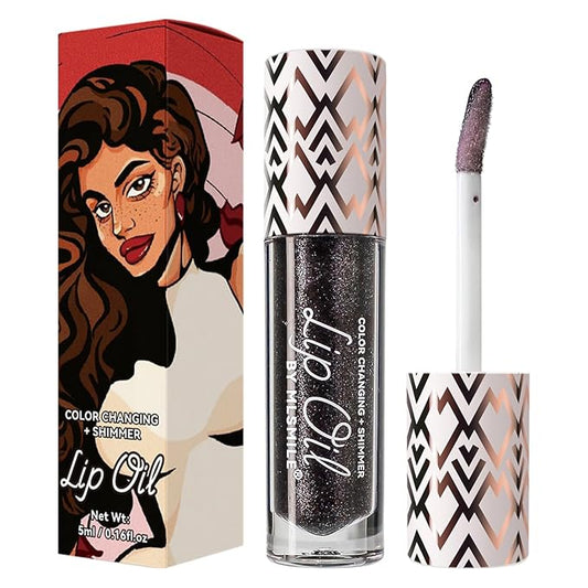 Boss Up Color Changing Lip Oil, Shimmering Temperature Color Changing Lip Gloss Tinted Lip Stain, Long Lasting Nourishing Moisturizing Lip Glow Oil for Lip Care (06#)