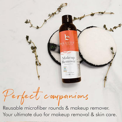 Makeup Remover - With Organic Aloe Vera & Witch Hazel, Use with Eye Makeup Remover Wipes or Cotton Pads, Gentle Non-Greasy Makeup Remover For Dry, Oily and Sensitive Skin Types (2 Pack)