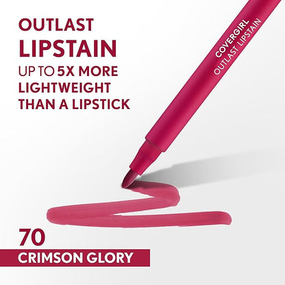 COVERGIRL Outlast Lipstain Bundle - 25 Tangelo & 70 Crimson Glory Colors