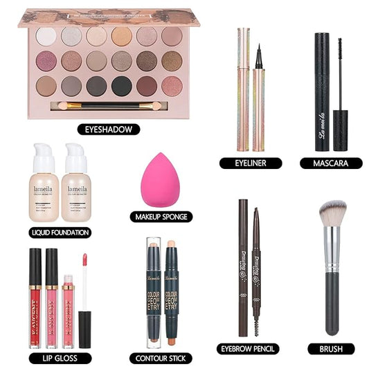 Makeup Kits Makeup Kit for Women Full Kit Makeup Sets for Teens Make up Kit for Teenagers Gift 18 Color Eyeshadow Palette Lipgloss Makeup Sets for Women Make up Kit