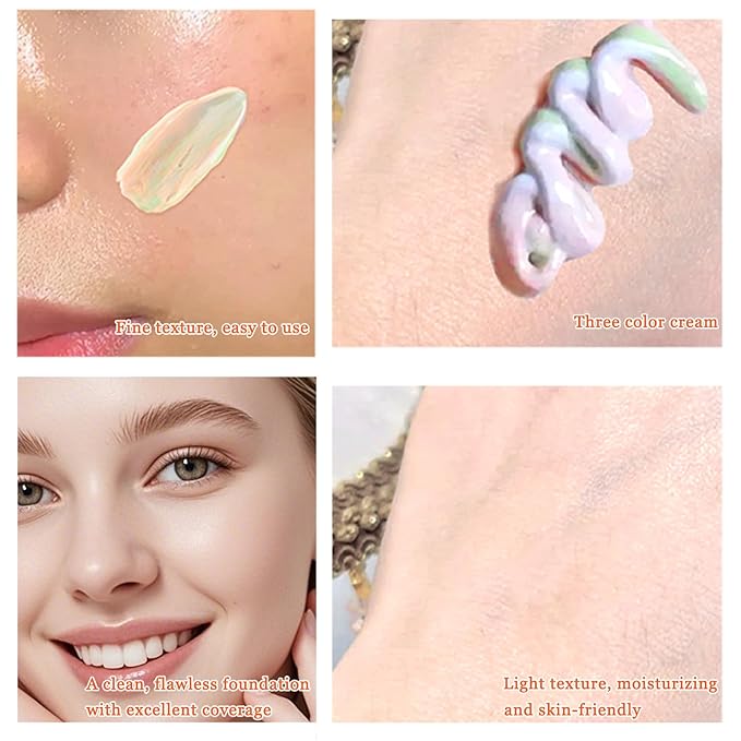 2 PCS Primer For Face Before Makeup, 3 In 1 SPF 50 Sunscreen Isolation Cream Color Corrector, Oil Control Skin Tint Corrector, One Step Moisturizing Makeup Primer