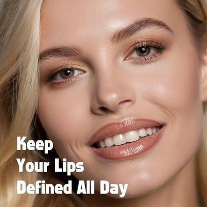 KIMUSE Peel Off Lip Liner Stain, Long Lasting Lip Tint Stain Peel Off, Waterproof, Transfer-Proof, Highly Pigmented Color Peel Off Lip Stain Liner, Matte Finish