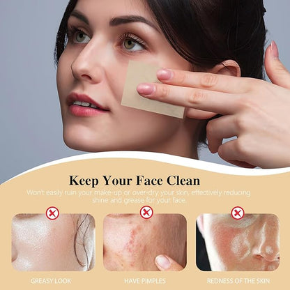 Facial Blotting Papers with Organizer, 1000 pieces Gardenia oil blotting sheets, long-lasting oil control (Cape Jasmine)