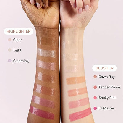 hince True Dimension Radiance Balm 10g - Shimmer Glow Face Highlighter Stick, Translucent Colors, Cream Blush Stick, Glass Skin in a Balm, Korean Beauty, Natural Makeup (DAWN RAY, TP002)