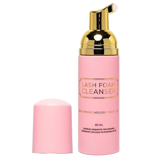 LLBA 60ML Eyelash Extension Cleanser - Lash Shampoo for Lash Extensions, Lash Bath for Dry & Sensitive Skin, Removes All Make-Up Including Waterproof Make-Up (Lash Shampoo (60ML))