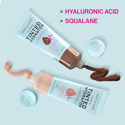 wet n wild Bare Focus Tinted Hydrator Matte Finish, Light, Oil-Free, Moisturizing Makeup | Hyaluronic Acid | Sheer To Medium Coverage
