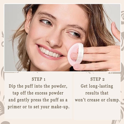 Mineral Setting Powder with brush,Shimmering Powder for Face,Lightweight Long Lasting Oil Control Face Makeup Set,Matte Concealer Setting Makeup Kit for All Skin Types(A)