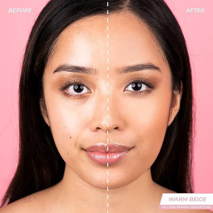 MCoBeauty Miracle Hydra Glow Oil-Free Foundation - Water-Based, Light-Medium Coverage - Features A Natural Satin Finish - Ultimate Radiant Base - With A Second-Skin Feel - Warm Beige - 1 Oz