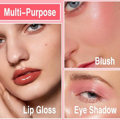 6 Colors Hydrating Lip Oil, Big Brush Head Lip Glaze, Shiny Transparent Lip Gloss Plumping, Long Lasting, Nourishing & Non-sticky Smooth Lip Care Oil for Women