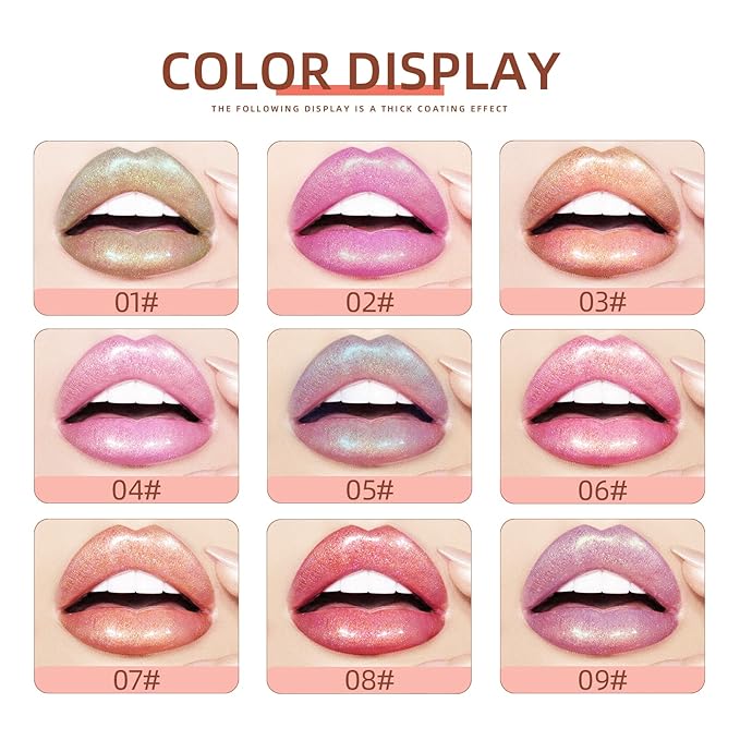 Girls Lip Gloss, Shimmery Lip Glosses for Girls Teens & Women, | Syrupy gloss| Glossy Finish| Long-lasting| Moisturizing| Highlighting| Natural-beauty | Lip Glow Set