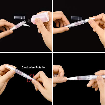 Awpeye 30Pack 3ML Transparent Twist Pens, Empty Nail Oil Pen Brush Cosmetic Lip Gloss Container Applicators