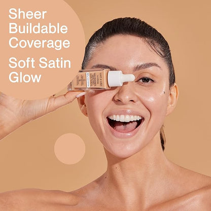 wet n wild Bare Focus Skin Tint, 5% Niacinamide Enriched, Buildable Sheer Lightweight Coverage, Natural Radiant Finish, Hyaluronic & Vitamin Hydration Boost, Cruelty-Free & Vegan - Cocoa