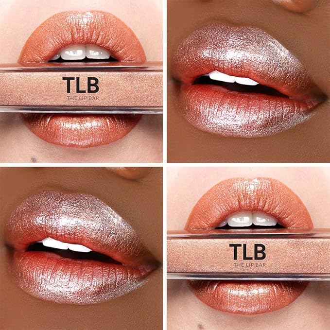The Lip Bar Vegan Non-Sticky Lip Gloss, with Hydrating Shea Butter for a Lightweight, High Shine Finish, Goddess - Golden Bronze Shimmer