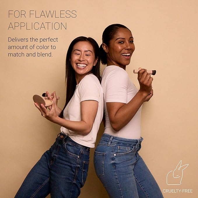 Foundation + Brush Bundle (Medium) | Seamless Blending Duo for a Flawless, Skin-Like Finish | Vegan, Cruelty-Free, Fragrance-Free