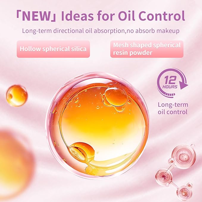 Jelly Pressed Setting Powder, Oil Control Face Pressed Powder for Makeup, Powder-free Makeup Setting Cream, Flawless Matte Long Lasting Finishing Lightweight Waterproof Face Cosmetics 0.24 Oz