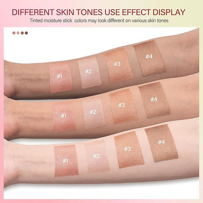 Multi-Use Makeup Bronzer Stick, On-the-Go Glow Bronze Tinted Moisture Stick, Hydrating Solid Moisturizer with Bronze Tint, Natural Bronzed Glow, Blends Effortlessly, for Eyes, Cheeks & Body