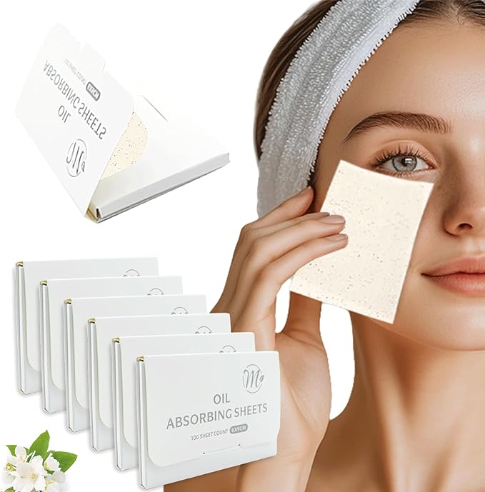 Facial Oil Blotting Paper, Natural Charcoal - 600 Counts, Makeup Friendly Oil Absorbing Paper, Strong Oil Blotting Paper That Is Easy To Carry And Use (white, 3.7×2.6inch)
