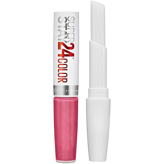Maybelline Super Stay 24, 2-Step Liquid Lipstick Makeup, Long Lasting Highly Pigmented Color with Moisturizing Balm, Very Cranberry, Ruby Red, 1 Count