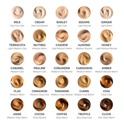 OFIR Skin Satin Medium Coverage Foundation | Lightweight Foundation Makeup with Vegan Formula | Blue Light Protection & Non-Creasing for Long-Lasting Wear | 1 FL OZ (Tamarind - Medium Deep Neutral)