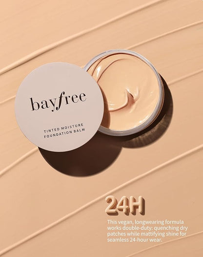 Tinted Moisture Foundation Balm, All-Day Wear Full Coverage Foundation, Hydrating & Weightless, Sweatproof & Humidity-Resistant, Buildable Natural Finish, Vegan Korean Makeup