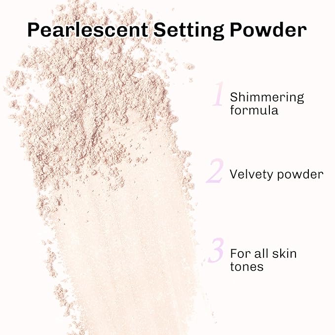Face Powder Makeup, Shimmering Setting Powder, Oil Control Loose Powder, Matte Highlighter Makeup, Long Lasting Waterproof Concealer Setting Powder for All Skin Tones