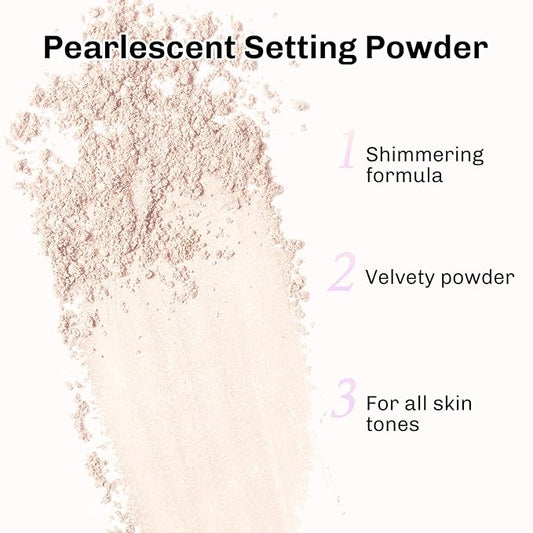Face Powder Makeup, Shimmering Setting Powder, Oil Control Loose Powder, Matte Highlighter Makeup, Long Lasting Waterproof Concealer Setting Powder for All Skin Tones