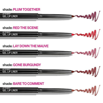 wet n wild Perfect Pout Matte Retractable Gel Lip Liner Pencil, Rich Creamy Long Lasting Color, Well-Defined and Flawless Application, Vegan & Cruelty-Free - Red The Scene